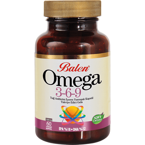 Balen Omega 3,6,9 Yağ Asitlerini İçeren Yumuşak Kapsül Takviye Edici Gıda